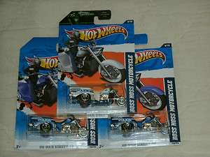 Hot Wheels Lot Of 3 Boss Hoss Motorcycle & Bonus T Hunt  