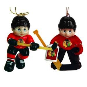 com Set of 2 NHL New Jersey Devils Little Guy Hockey Player Christmas 