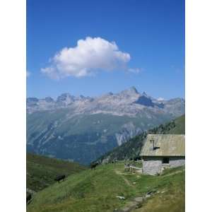  A Cow Herders Mountain Hut High in the Swiss Alps Premium 