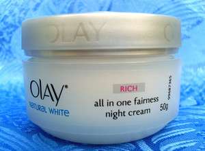 New OLAY Natural White (RICH) Spot remove & Moisturiser Night Cream 