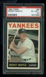 dh) 1964 Topps #50 MICKEY MANTLE PSA 6.5 *NY Yankees  