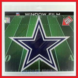 NFL Dallas Cowboys 9.5 Window Film Perforated Decal Sticker  