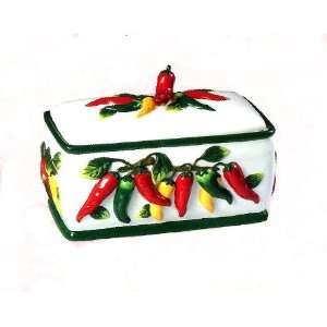  Red Hot Bread Box, Toast Jar Chili Pepper