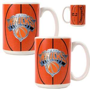   Knicks NBA 2pc Ceramic Gameball Mug Set   Primary Logo Everything