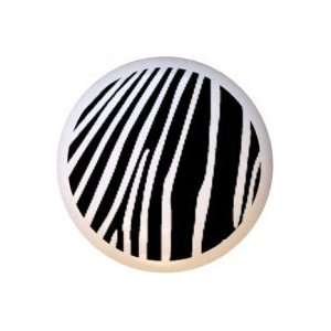  Black Zebra Stripes Drawer Pull Knob