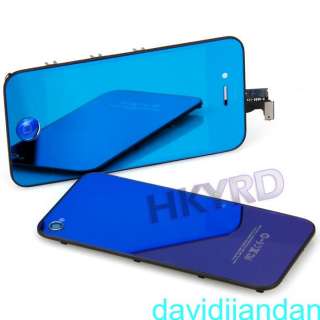 Blue Mirror Touch Digitizer LCD Display Assembly+Back Housing For 
