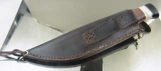 HANDMADE NORDIC Damascus knife  leather sheath  