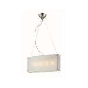  Jella Ceiling Lamp, Polished Steel with Glass Shade
