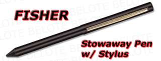 black stowaway space pen w clip and stylus model swy c s black