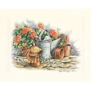 Watering Can Geraniums by Peggy Thatch Sibley 20x16  