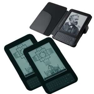 Latest 3rd Generation Kindle 3 E Book Reader Black Leather Case/Cover 