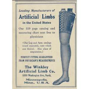   Artificial Limb Prosthesis Leg   Original Print Ad