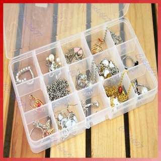 15 Slot Jewelry Ring Organizer Display Storage Case Box Clear  