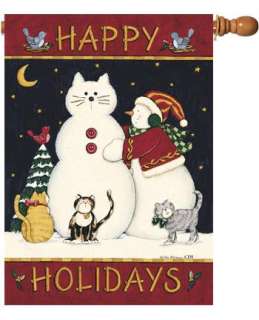 Christmas Winter Snow Cats Magnetic Mailbox Cover Wrap  