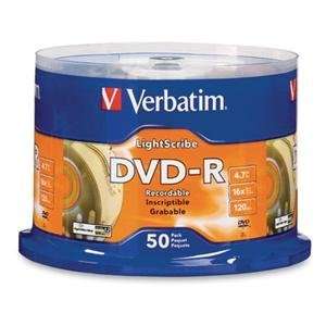  NEW DVD R 4.7gb 16X Lightscribe 50 (Blank Media)