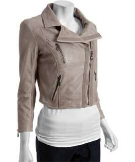 Marc New York stone leather asymmetrical zip moto jacket   up 