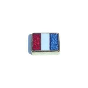  French Flag Floating Charm for Heart Lockets Jewelry