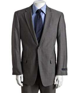 Tommy Hilfiger grey wool Nathan pearl stripe two button suit with 
