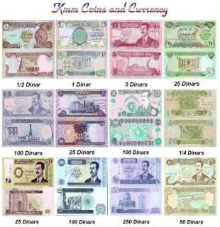 Iraq Currency Set 12 Notes High Value UNC ***  
