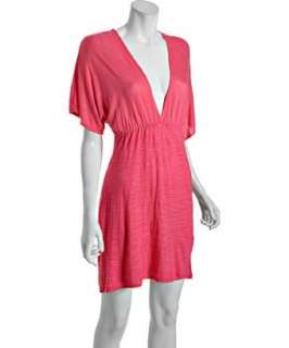 Vitamin A watermelon jersey New Paradise plunge coverup tunic 