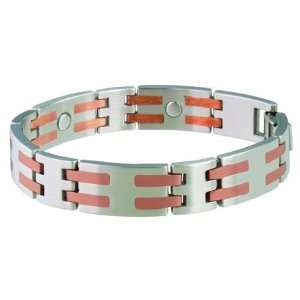   Stainless Copper Bar Sabona Magnetic Bracelet