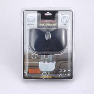   Way MULTI SOCKET SPLITTER CAR CHARGER PLUG USB for iPod iPhone GPS PDA