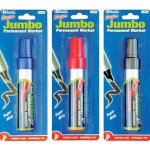  Bazic Super Jumbo Chisel Tip Permanent Marker, 10 mm (Case 