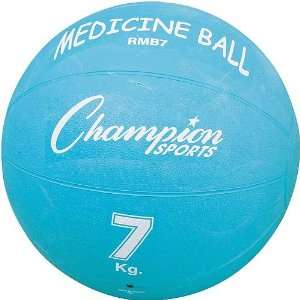 Champion Sports Rubber Medicine Balls   Lighter (Blue, 15.43 Pounds 