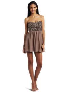  Parker Womens Beaded Cluster Strapless Dress Clothing