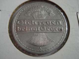 Germany German coin 1920 A 50 Pfennig KM#27 VF XF  