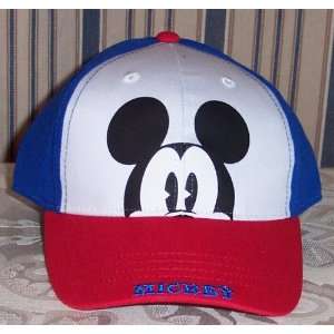Disney MICKEY MOUSE Head & Logo Youth Size Adjustable Baseball Cap HAT
