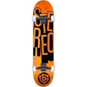  Stereo Stacked Complete Skateboard   8.5 Orange w/Mini 