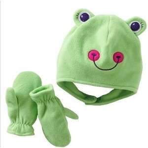   Frog Microfleece Hat & Mittens Set   Newborn/Infant 