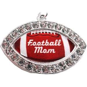  Football Mom Charm & Chain Silver Plated Set Everything 