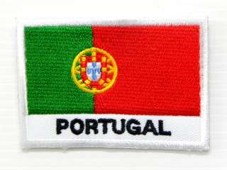PORTUGAL FLAG EMBLEM NEW IRON ON PATCH EMBROIDERED I191  