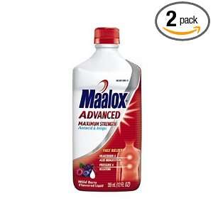   Maximum Strength Antacid & Antigas, Wild Berry, 12 oz. Liquid (Pack of