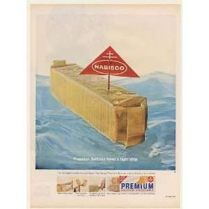 1964 Nabisco Premium Saltine Crackers Keep Tight Ship Print Ad (53426)
