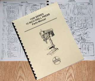 WALKER TURNER 1300 15 Drill Press Parts Manual  