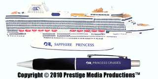 Cast Resin Sapphire Princess Cruise Ship Model with Pen  