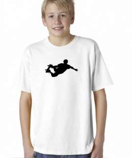 Kids Boys Childrens Race Skateboard Skate Silhouette Sports T Shirt 