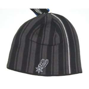   Spurs NBA Adidas Reversible Stripe Knit Beanie Hat