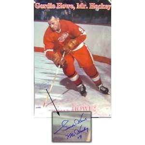  GORDIE HOWE Red Wings Signed 22x34 Mr Hockey POSTER 