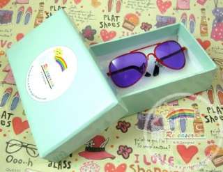   doll glasses red frame purple lens copper sunglasses c2 brand new