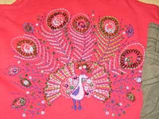 Marrakesh Peacock outfit size 5 6 5t embroidered top girl GAP  