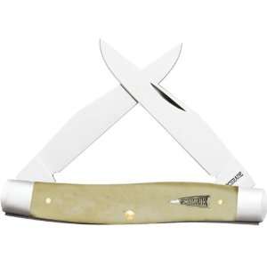   Old Timer Muskrat Knife with 2 Clip Blades, White Bone Handle Home