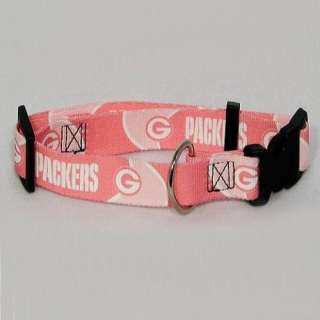 Green Bay Packers Pink Adjustable Dog Pet Collar XL 26 32  