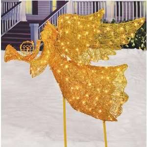   NEW 48 ANIMATED GOLD Grapevine FLYING ANGEL CHRISTMAS OUTDOOR DECOR