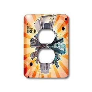   featuring a large city   Light Switch Covers   2 plug outlet cover