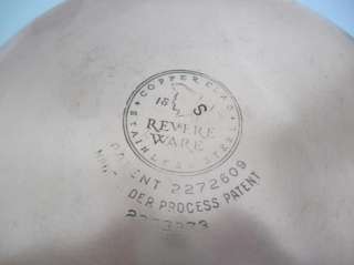 Vintage 1801 REVERE WARE COPPER CLAD STAINLESS STEEL POTS PANS 