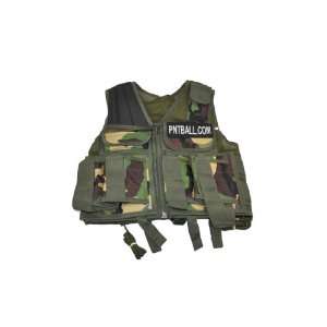  3Skull Tactical Paintball Web Vest w/Tank Pouch   Olive 